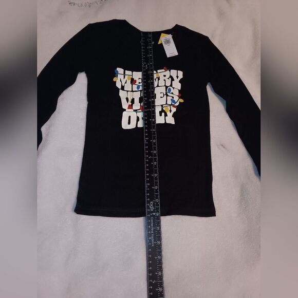 Old Navy Gender-Neutral 'Merry Vibes Only' Graphic Snug-Fit Pajama Set NWT - Picture 3 of 7